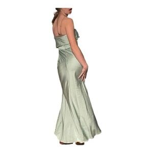 XS Light Green Strapless Dress